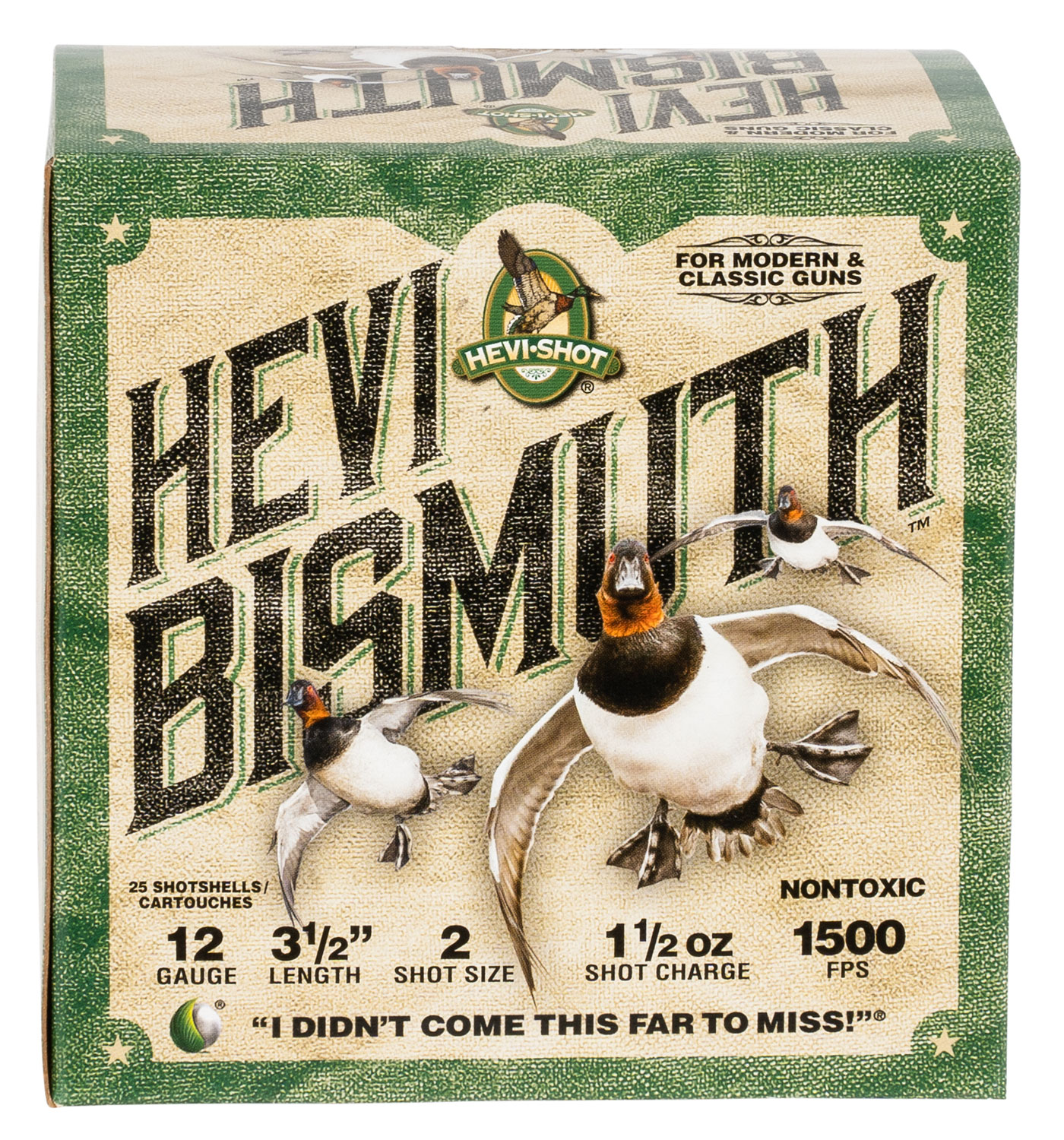 hevi-shot-hs14502-hevi-bismuth-waterfowl-12-gauge-3-50-1-1-2-oz-2-shot-25-bx-10-cs-b-tactical