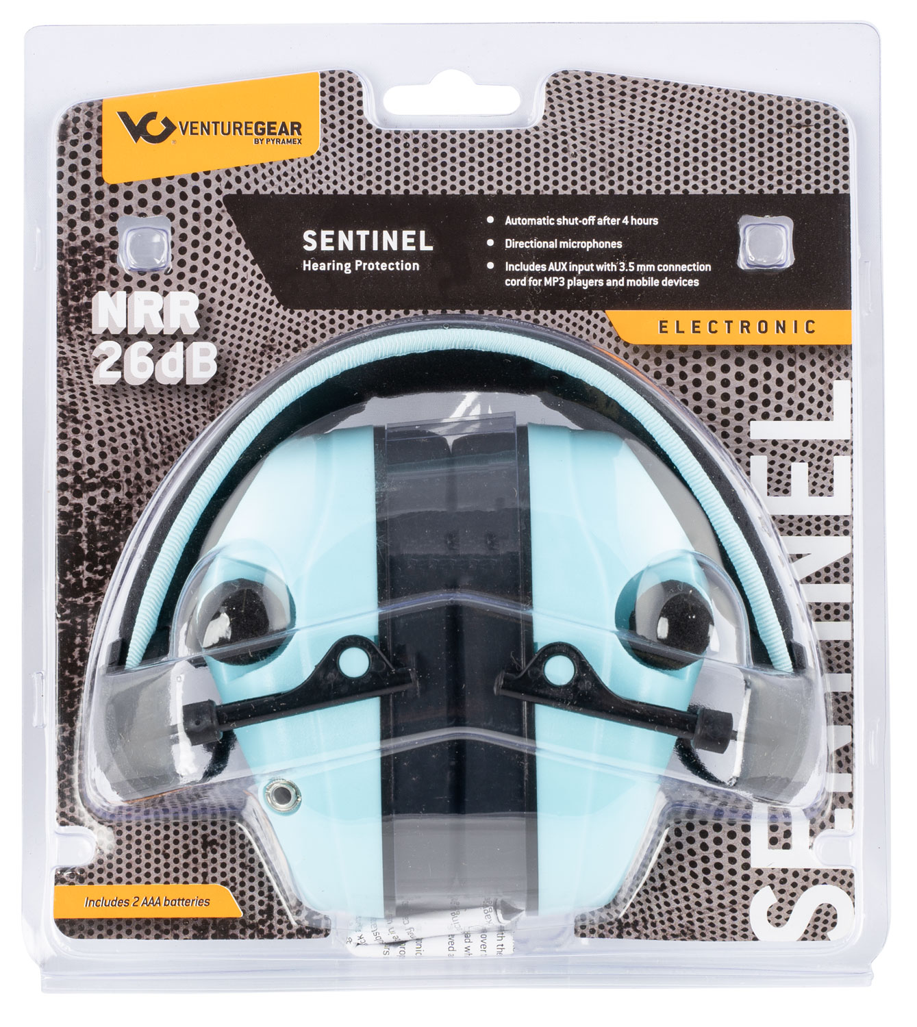 Venture Gear VGPME26 Sentinel Electronic Earmuffs, Powder Blue