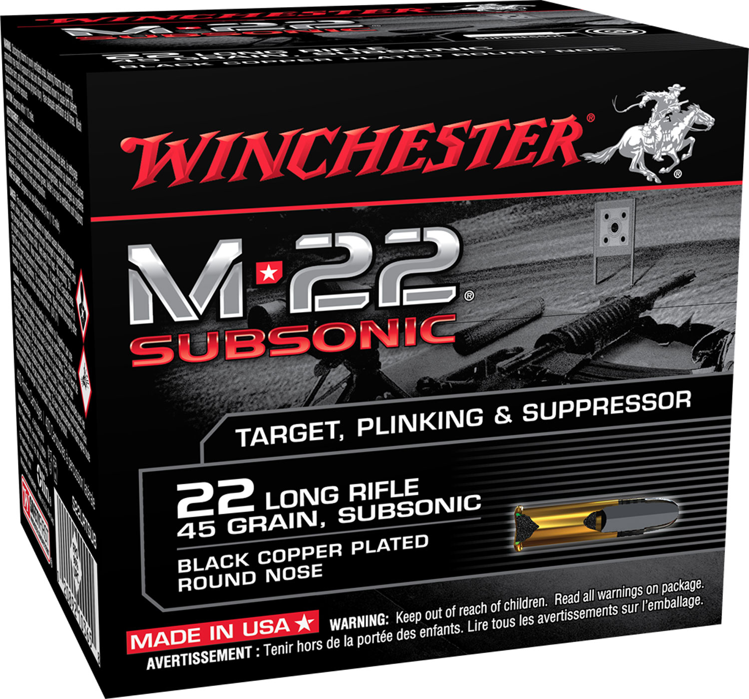 winchester 22 lr subsonic fps