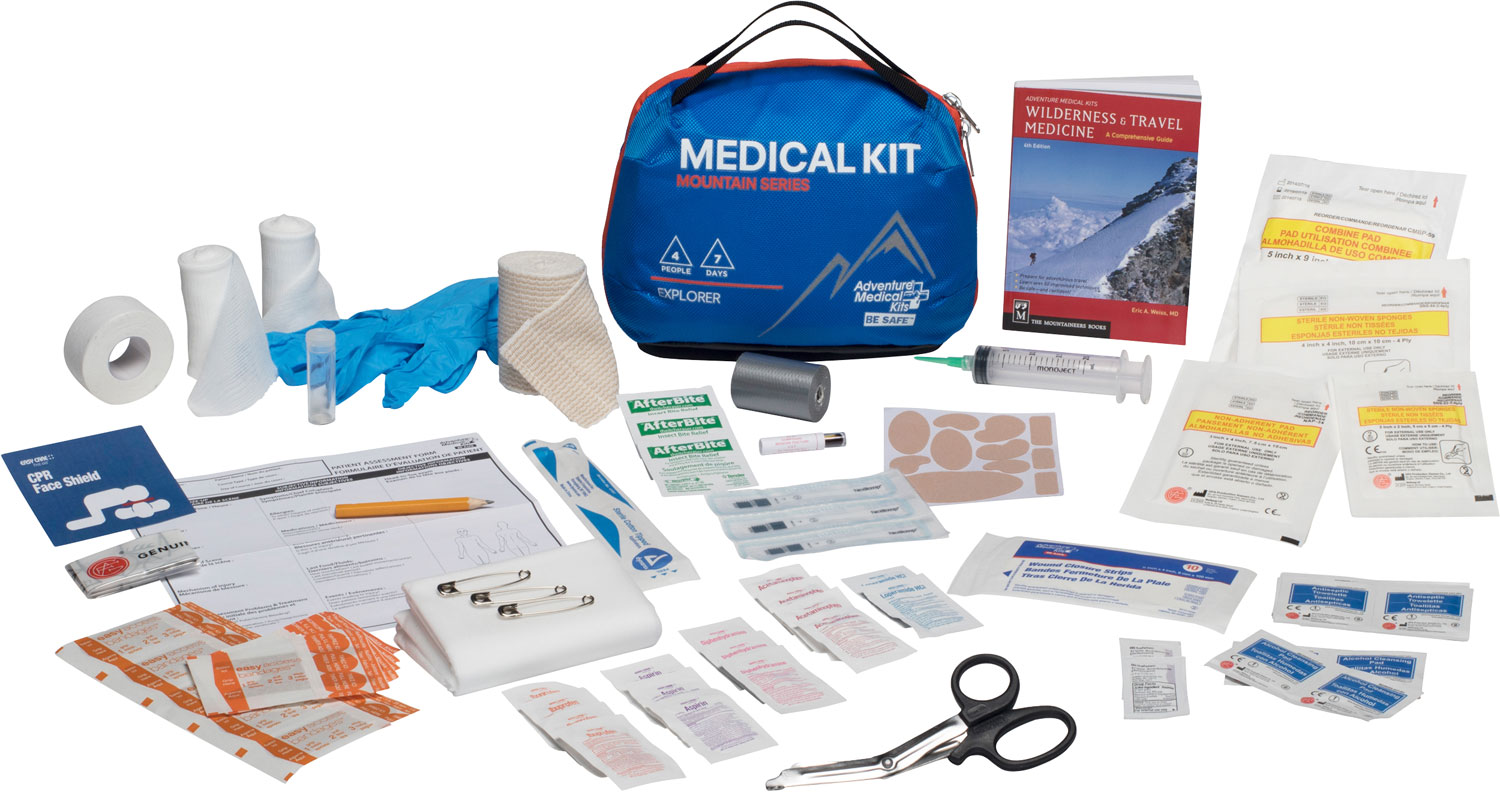 Adventure Medical Kits 01001005 Mountain Explorer Medical Kit Treats  Injuries/Illnesses Water Resistant Blue: B Tactical Shop: B Tactical