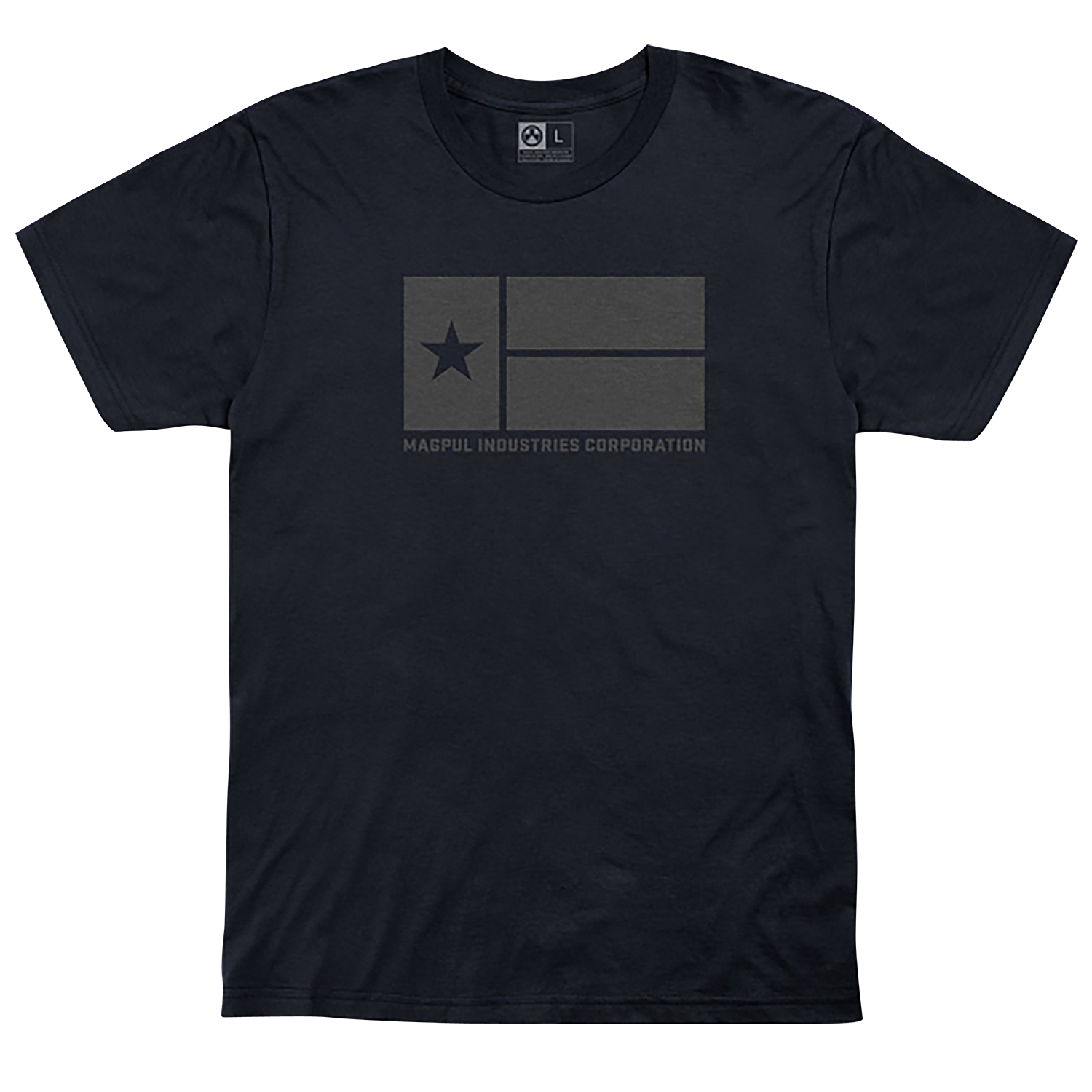 Magpul MAG1201410S Lone Star Navy Cotton/Polyester Short Sleeve Small