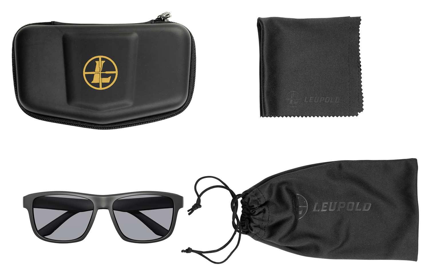 Leupold Katmai Shooting Sunglasses Matte Black with Shadow Grey