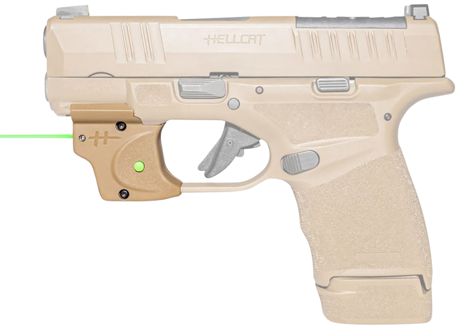 Viridian E Series Green Laser FDE Springfield Hellcat